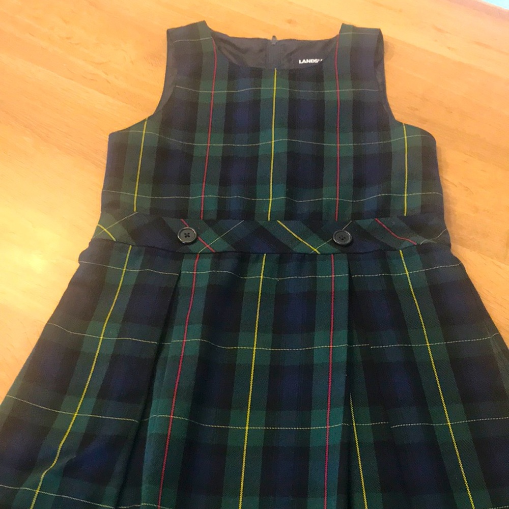 Lands End School Uniform Plaid Jumper, size 10